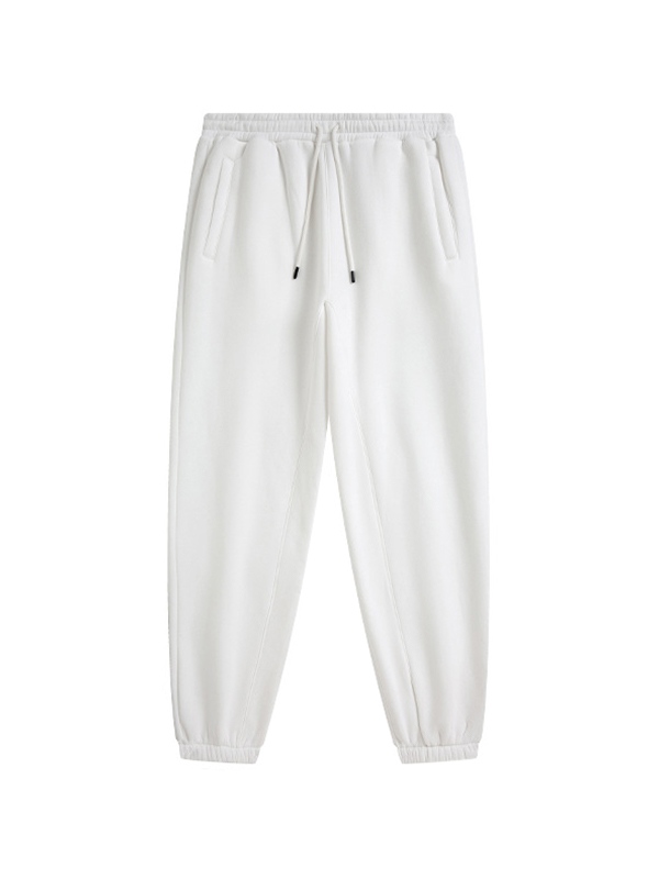 Pantalones deportivos con pies atados de color liso para hombre-1