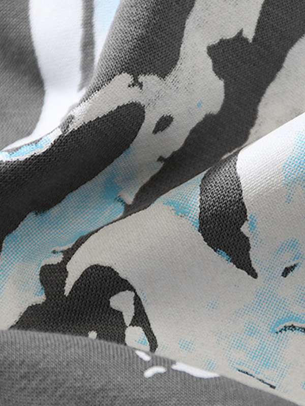 Sudadera con capucha extragrande con estampado de tinta Graffiti Splash para hombre-1