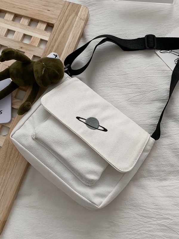 Bandolera de lona Planet con diseño colgante-2